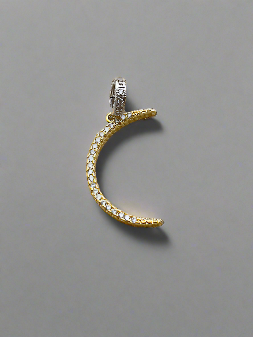 Cheeky Crescent Moon Charm - Maricel
