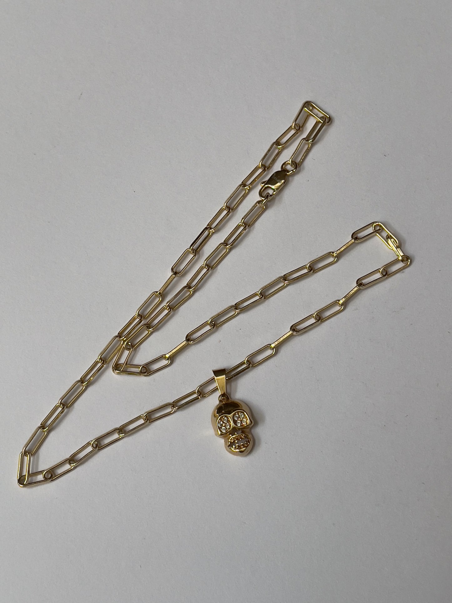 Image of necklace with skull charm