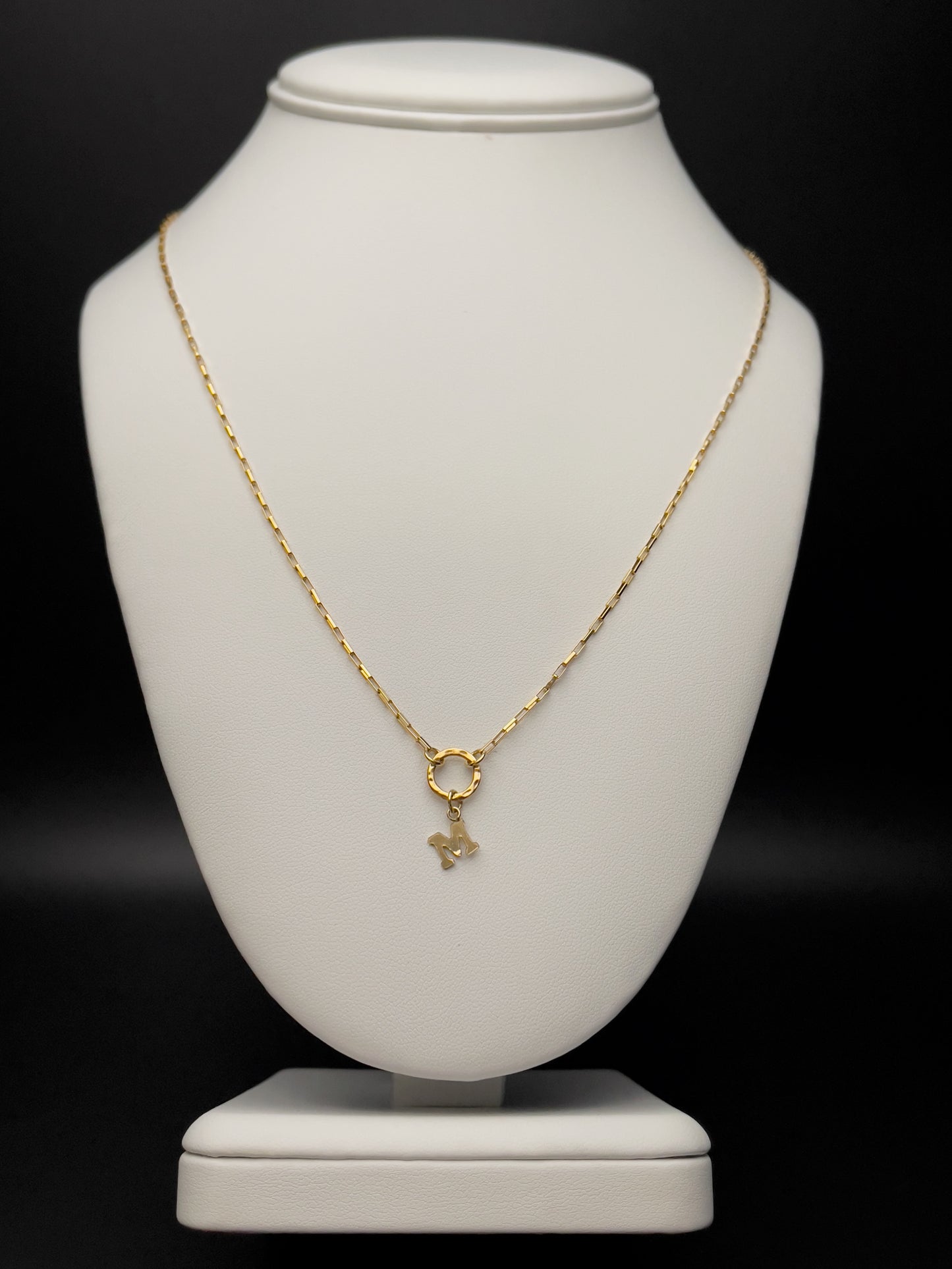 Image of necklace with an initial charm.