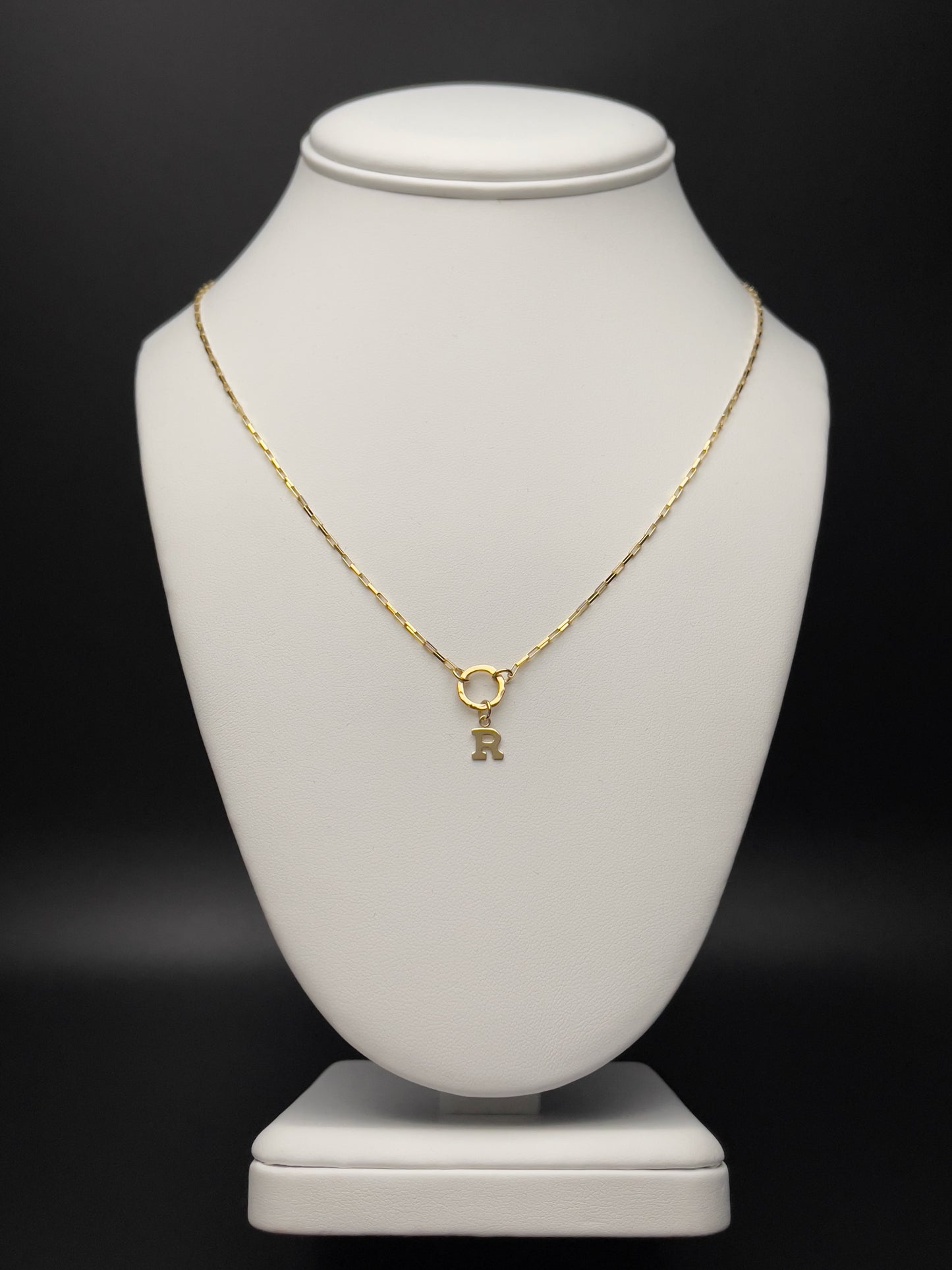 Image of necklace with an initial charm.