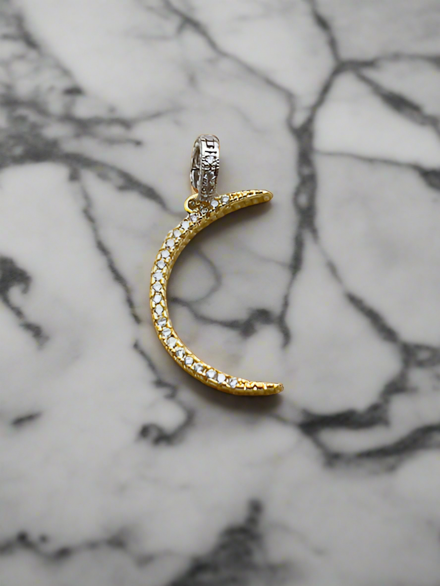 Cheeky Crescent Moon Charm - Maricel