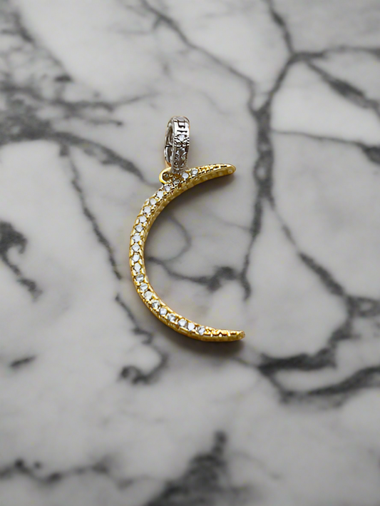 Cheeky Crescent Moon Charm - Maricel