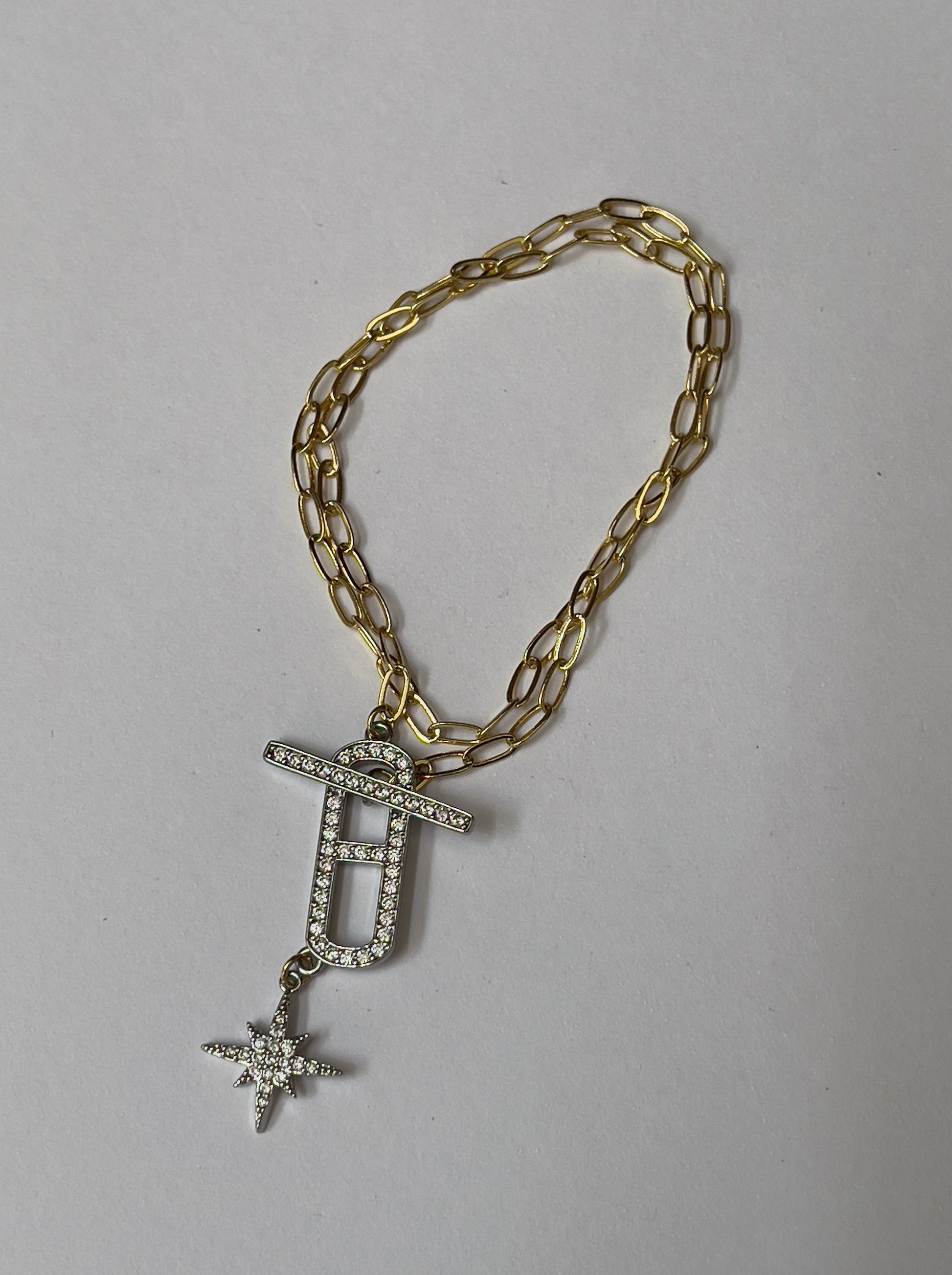Double Wrap Bracelet with Toggle Clasp and Star Charm - Maricel
